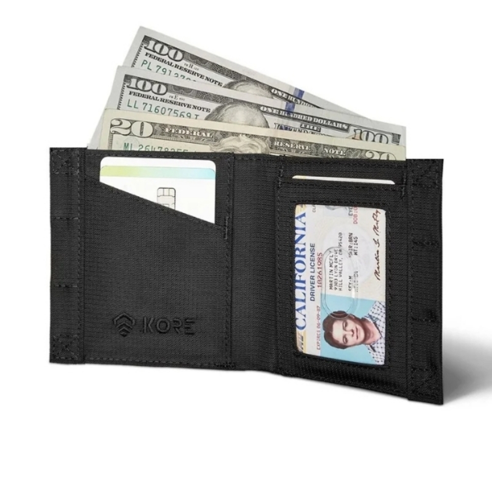 BLACK TACTICAL BIFOLD WALLET